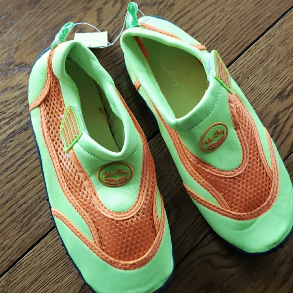 Kids Neon Yellow and Orange Water Shoes NEW